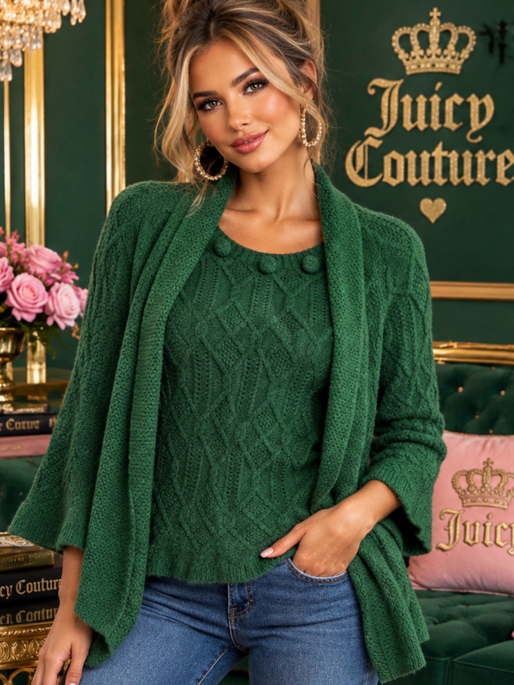 Juicy Couture Textured Wool & Cashmere Sweater Set | Vintage 90s - NWOT